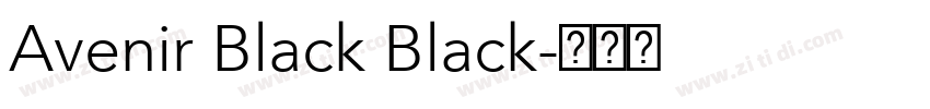 Avenir Black Black字体转换